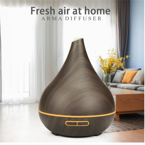 2025 difusor de aroma de aceite esencial ultrasónico 400ml difusor de Aroma de Control remoto eléctrico de grano de madera con CE RoHS - Product Image 6