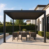 Pergola autoportante en aluminium bioclimatique sur mesure 3x4 3x5 4x4 5x4 6x4, design moderne inspiré de la nature