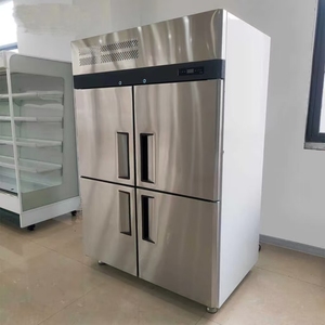 Réfrigérateur de congélateur de cuisine d'hôtel de la double zone 1000L 4 portes d'acier inoxydable profond industriel commercial - Product Image 4