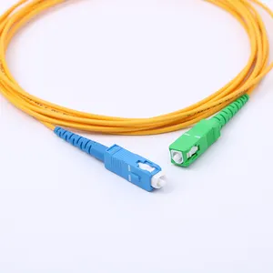 Armored Round Drop Du Pont Kevl Single Mode customized length sc apc dual om3 dual fiber optic cable patch cord machine 20m 100m