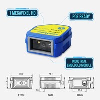 Module de lecture de codes-barres USB fixe anti-poussière en ABS avec décodage d'écran, mini lecteur de codes intégré 1MP pour armoire d'équipement, stock OEM