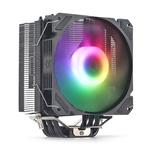 Enfriador de Radiador Universal para FM AM4 AM5, 6 Tubos de Calor de Cobre, Ventiladores de 120 mm, Negro Fresco ARgb, Radiador Refrigerado por CPU RGB - Product Image 1