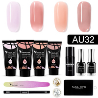 Venalisa meilleure vente Kit d'art d'ongle professionnel extension Gel vernis 3 séries Se-mi Permanence Crystal Poly Nail UV Gel Set