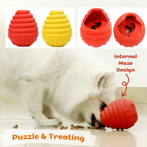 Устойчивая к укусу игрушка из натурального каучука, жевательная игрушка для собак в форме кости, резиновая игрушка для собак с хлопковой веревкой - Product Image 5