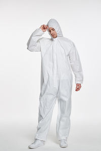 SJ combinaison jetable bon marché non tissé microporeux <span class=keywords><strong>PP</strong></span> + <span class=keywords><strong>PE</strong></span> Film combinaison Type5/6 combinaison - Product Image 6