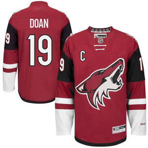 Maillot des Coyotes d'Arizona pour homme, maillot de match à domicile du capitaine 19 Doan, col en V, évacuant l'humidité - Product Image 1