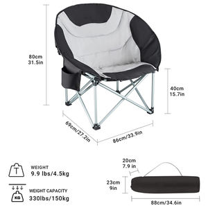Silla de Camping Plegable Portátil HOMFUL, Silla de Camping Acolchada con Bolsa de Transporte - Product Image 5