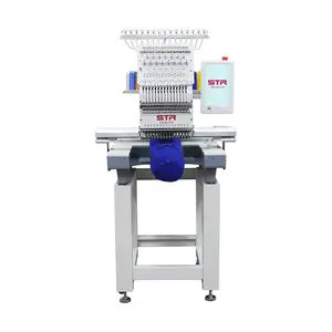 STR OCEAN Designer Series Single Head Embroidery Machine Large Flat Embroidery Area for Blanket Dresses Hoodies