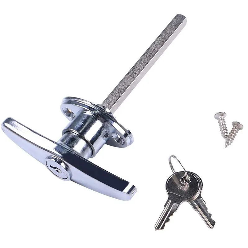 Garage Door Lock Cylinder T Handle Kit Multi Pointd Black Pin Side Lock Latch T Handle Garage Door T Locking Handle