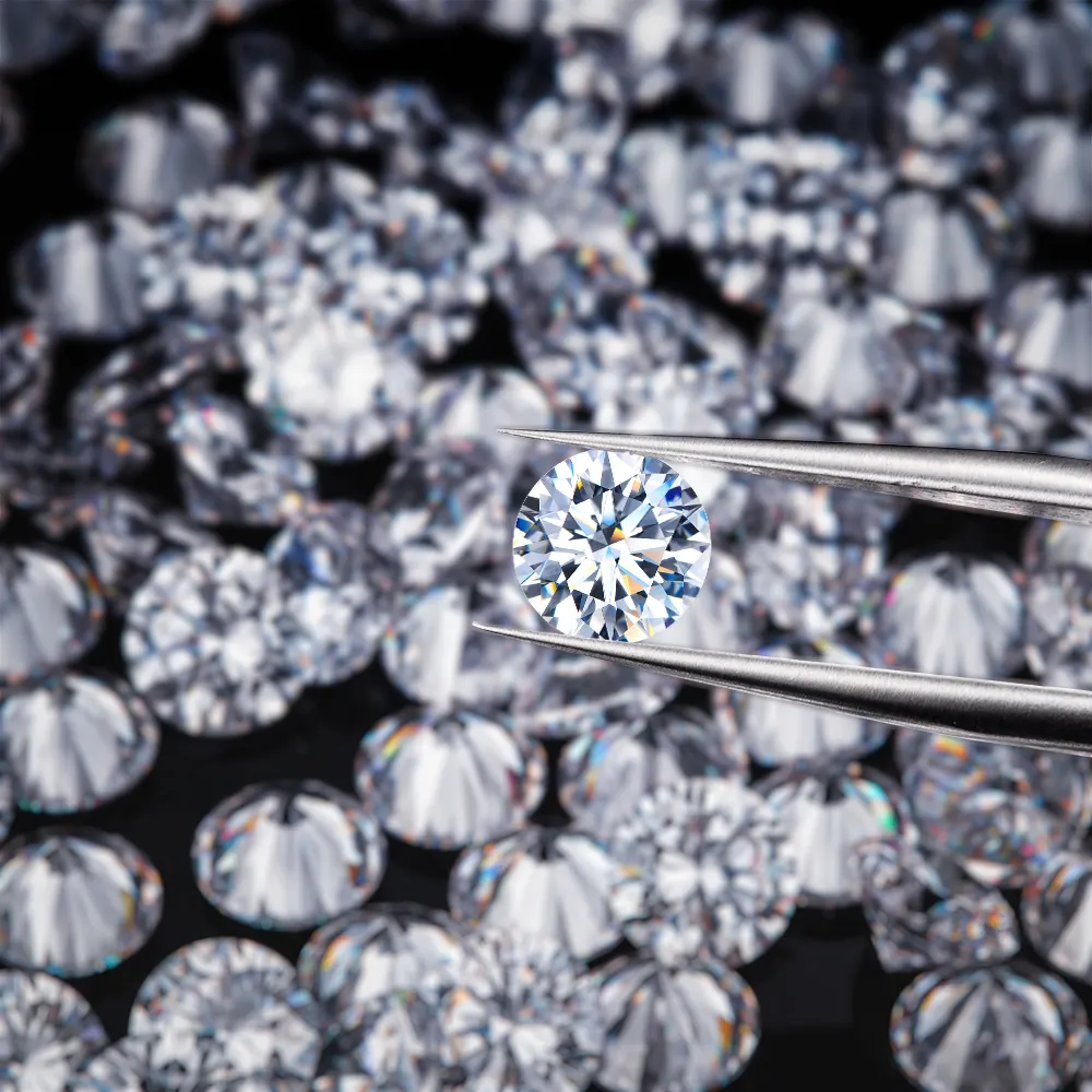 Diamant brillant rond cultivé en laboratoire Loose HPHT CVD Diamond, 0.7-3.3mm, Small Sizes, Stock Price Per Carat, VVS-SI