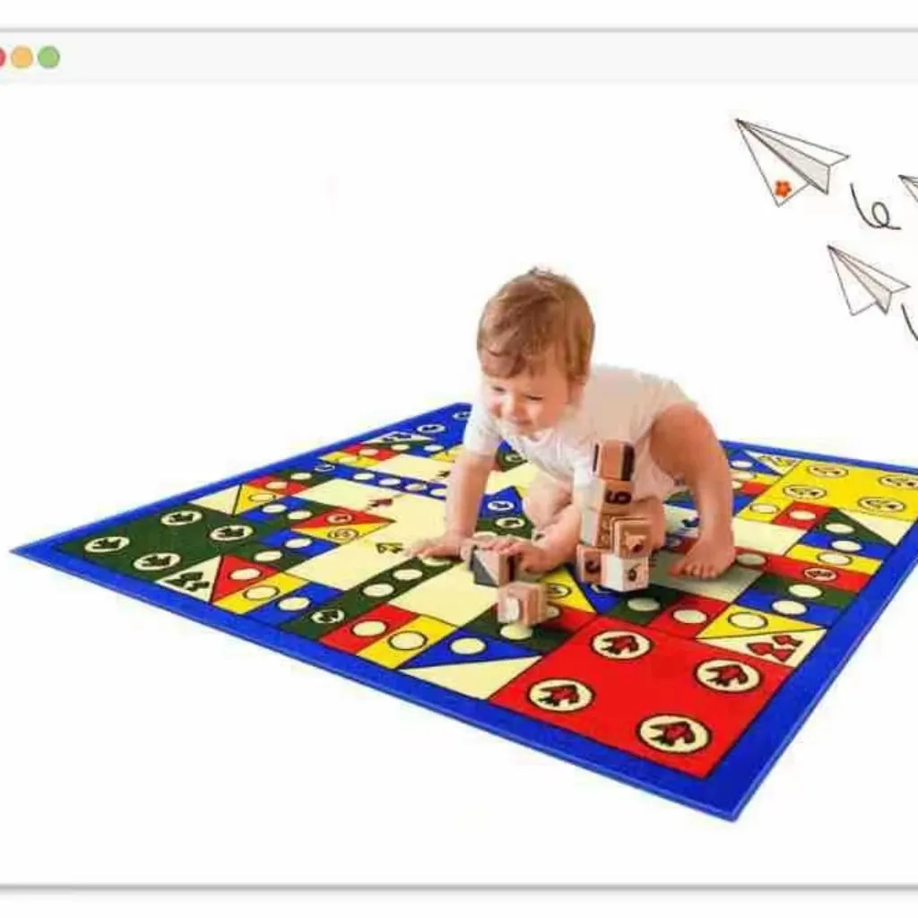 بطانية شطرنج كبيرة قابلة للطي مخصصة من Irini للأطفال لعبة لعب حصير للأطفال لغز طفل ، قماش قدم تعليمي للأطفال