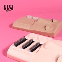 Tête de Mannequin de cils RISI vente chaude avec palette remplacement de cils formation de cils affichage de formation de visage fournitures de cils outils