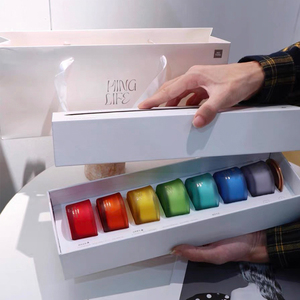 Vente en gros de pots de bougies en verre de table de décoration d'arbre de Noël nordique petit <span class=keywords><strong>bougeoir</strong></span> dépoli vide - Product Image 3