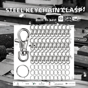 Stainless Steel 925 Silver Plated Keychain Lobster Clasp DIY Accessory Jewelry Toys Bracelet Key <b>Ring</b> Bulk Claw Buckles SEJAL - Product Image 2