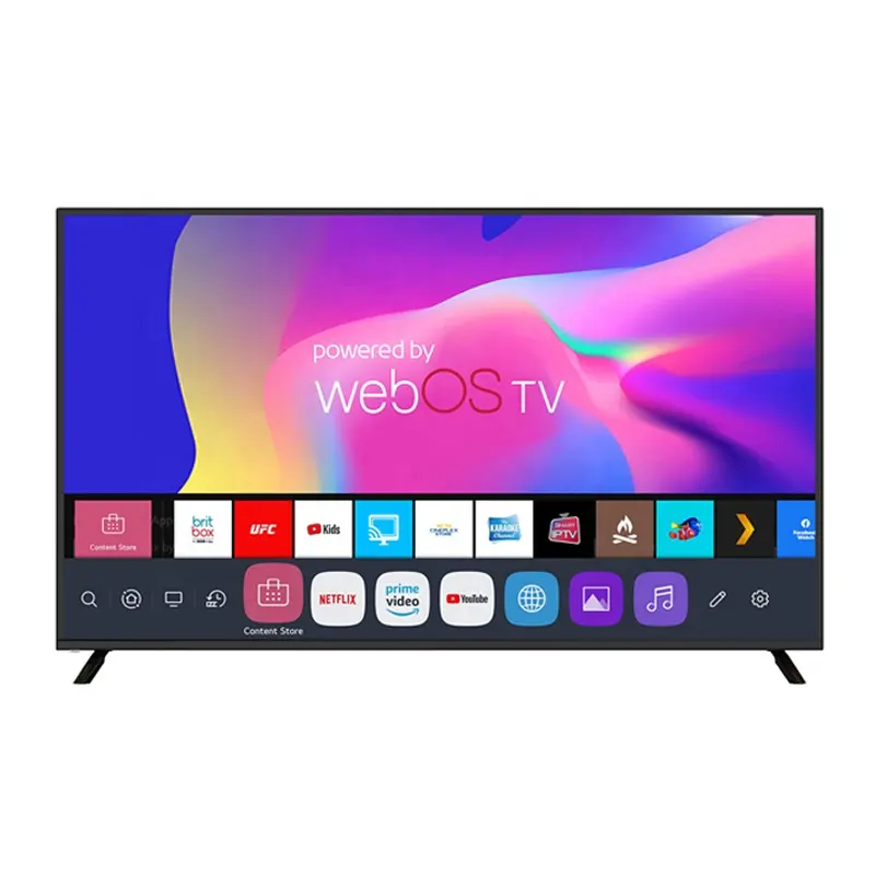 Vsti 32 ''43'' 50 ''55'' 4K UHD 2160P Webos Smart LED TV OEM listo para enviar tecnología LCD negra para hoteles LAN HDTV"