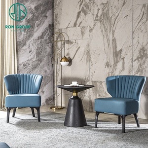 Banquete de alta calidad, muebles de un solo paso, Villa, Golf, Hotel, sala de estar, sofá, silla ocasional, silla de salón interior de cuero moderno - Product Image 4