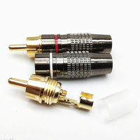 Fabricant de prise RCA plaquée or de haute qualité/connecteur mâle/connecteur de microphone pour haut-parleur