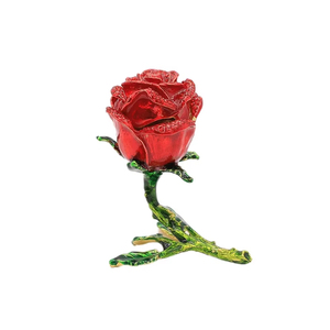 Vente directe d'usine, boîte à bijoux en forme de rose pour mariage, boîte à bagues, boîte cadeau pour mariage - Product Image 1