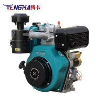 Moteur diesel monocylindre 4 temps Euro 3 de 10 CV, refroidi par air, pour bateaux, machines, pompes, facile à utiliser