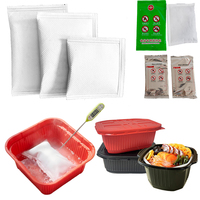 Boîte d'emballage alimentaire auto-chauffante avec pack chauffant sans flamme de 30g-100g