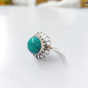 แหวนเทอร์ควอยซ์ เงินแท้ 925 แหวนพลอยเทอร์ควอยซ์ งานแฮนด์เมด คอลเลคชั่นแหวนสวยๆ เครื่องประดับเงิน ราคาขายส่ง - Product Image 5