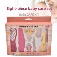 Produits pour bébés nouveau-nés en gros Ensemble de manucure pour bébé en plastique comprenant un thermomètre et un coupe-ongles/ciseaux Ensemble de soins pour bébé