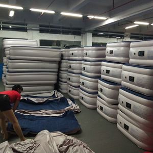 Best Quality Twin Size Eco-friendly <strong>PVC</strong> and <strong>Top</strong> Flocking Built-in Pump Air Inflatable Mattress Bed - Product Image 5