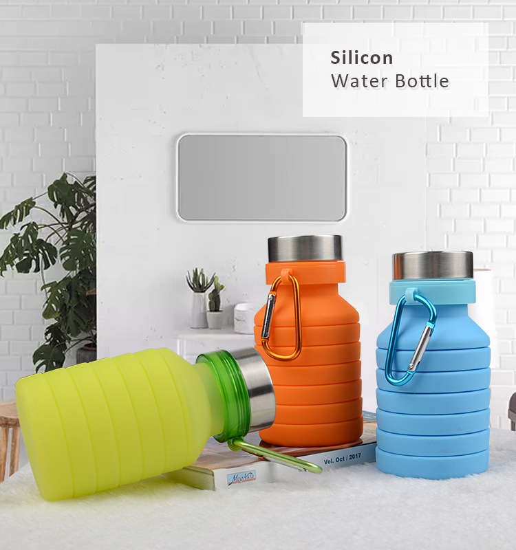 New Products 2022 Foldable Portable Fitness Drinking Water Bottle Collapsible Silicone Water Bottle For Kids