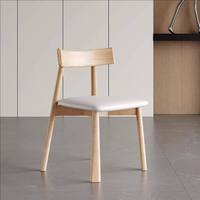 Chaise de salle à manger en bois massif nordique, chaise de salle à manger avec dossier, design minimaliste italien vintage, tabouret noir pour la maison