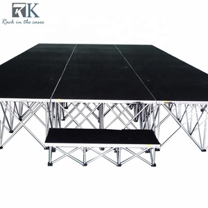 Scène pliante pour mariage, plateforme de scène noire, plateforme de scène, podium en aluminium pour extérieur - Product Image 1