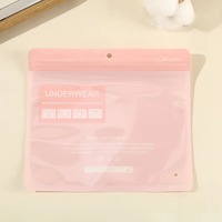 Sacs d'emballage horizontaux en stock pour sous-vêtements, transparents, style Instagram, en CPP, refermables avec fermeture éclair, avec trous, emballage unisexe