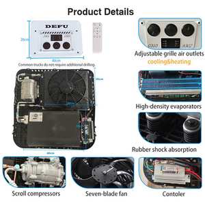 <span class=keywords><strong>No</strong></span> se requiere perforación Techo Batería Dc aire acondicionado 12V Dc 24V Estacionamiento aire acondicionado Enfriador para Van Truck RV - Product Image 5