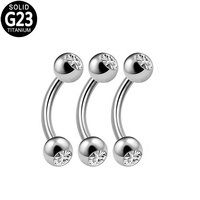 Gaby 16G Titane G23 ASTM-F136 Anneaux de Daith à filetage externe, Anneau de Sourcil, Anneau Prince Albert, Piercing à Gemmes Colorées, Bijoux de Corps