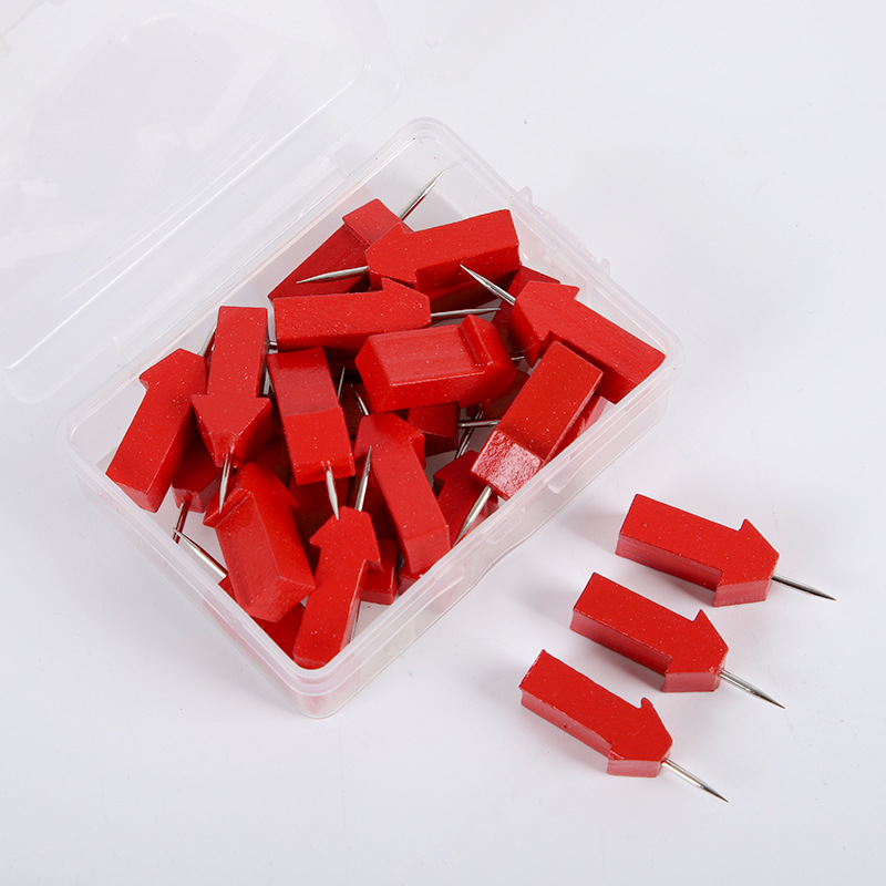 Деревянные булавки для больших пальцев в форме Красной стрелки, декоративные булавки для фотографий