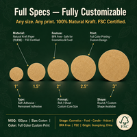 Étiquettes adhésives en papier kraft enduit UV pour usage industriel, vente en gros d'usine, origine Guangdong, conception de logo personnalisée, commande en vrac de 100 pièces