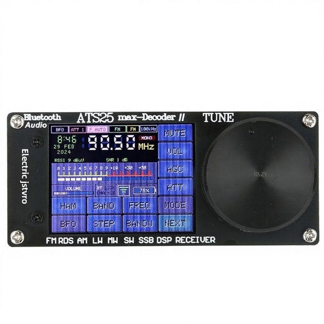 ZYSY NEW Full-Band Radio Receiver ATS25 Max-Decoder 2 42 Version Firmware Digital Display Battery Powered China