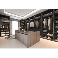 CBMmart – Dressing de luxe en forme de U avec coiffeuse et tiroirs