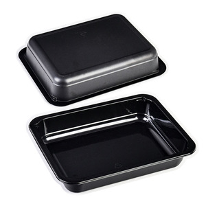 cpet khay ovenable 2 ngăn niêm phong dùng một lần bao bì thực phẩm hãng hàng không cpet container với chống sương mù phim - Product Image 2