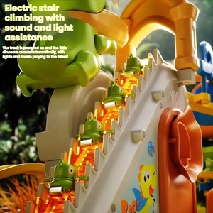2025 nouveaux jouets à la mode dinosaure parc automatique toboggan voie ferrée jouets d'aventure escalade escalier chasse <span class=keywords><strong>jeu</strong></span> de course pour enfants garçons - Product Image 4