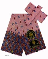 Tissu Wax Africain Kente Java Ankara Imprimé 6 Yards Pour Femmes, Tissu Imprimé Satin HY