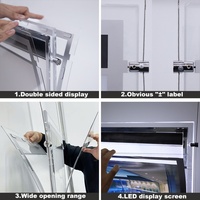 Layar Iklan Kotak Lampu Panel Akrilik Tepi Kristal Tipis dengan Lampu LED Backlit dan Bingkai Magnetik untuk Pajangan Poster
