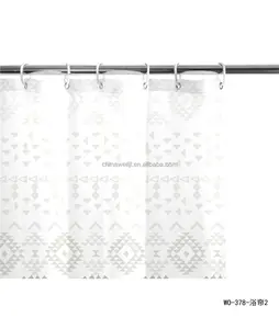 Занавеска для душа Qjmax Eva 3d, индивидуальная ткань в китайском стиле, современные крючки, пластиковые карты