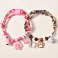 Collier de sécurité détachable pour chat avec clochette, collier perlé coloré et mignon pour chatons et chiots
