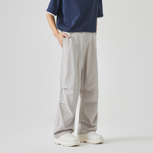 Ropa de trabajo para hombre, pantalones de paracaidista, pantalones de carga de pierna recta holgados de alta gama, pantalones informales de pierna ancha - Product Image 4