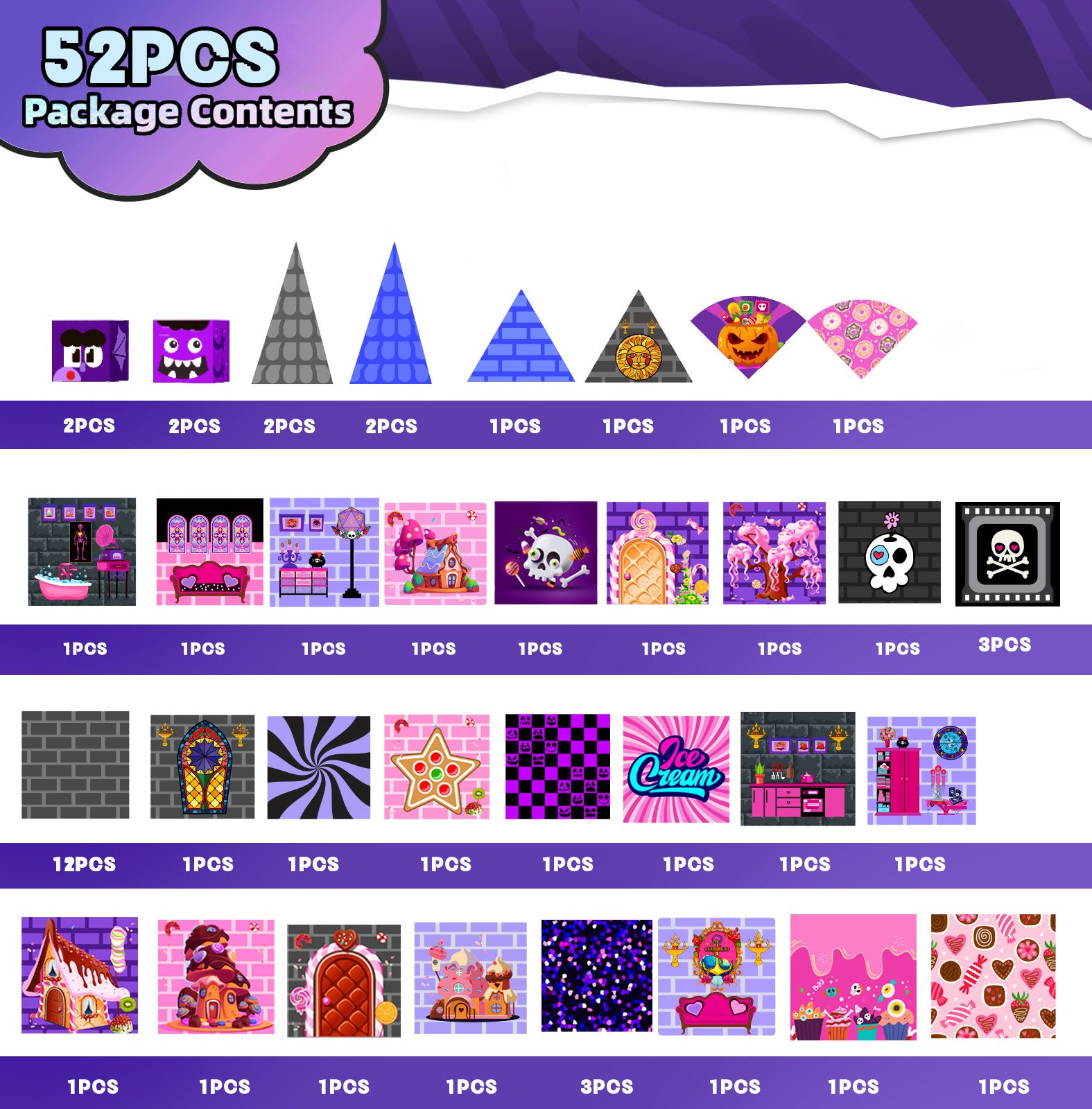 52 pièces