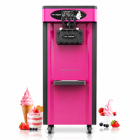 Fabricant de machine à crème glacée automatique commerciale professionnelle Machine à crème glacée verticale molle à 3 saveurs