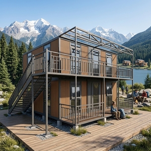 Maison extensible à double aile 20'40' de type usine, Villa préfabriquée moderne avec salle de bain et cuisine, Assemblage rapide en 30 minutes, Annexe - Product Image 2