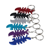 Porte-clés en métal aluminium Décapsuleur en os de poisson Charme de poisson pour hommes femmes Premier anniversaire Party Favors