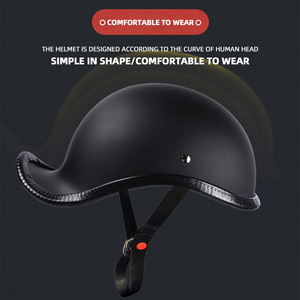 Casco abatible de media cara para motocicleta, accesorio Unisex de ABS DOT, estilo béisbol, Crown Prince, Retro <span class=keywords><strong>Cafe</strong></span> Racer - Product Image 4