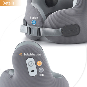 Saien meeoy Tai nghe bluetooth không dây hỗ trợ 360 độ với gối cổ xốp nhắm mục tiêu cho du lịch và bộ đồ giường xe hơi - Product Image 4